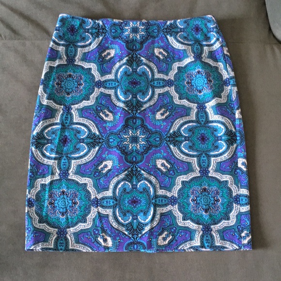Talbots Dresses & Skirts - Talbots preppy paisley cotton pencil skirt 8 M